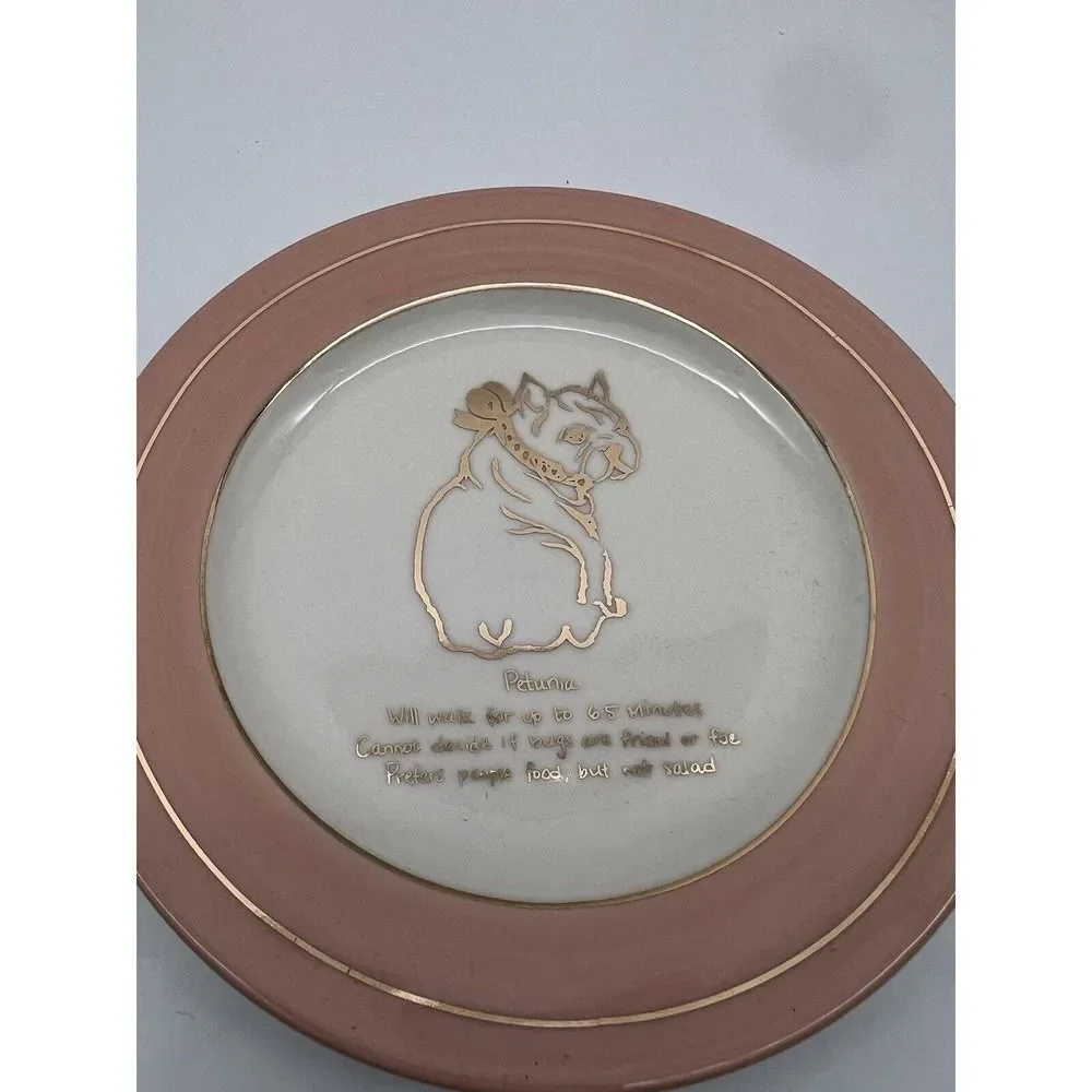 Anthropologie FRENCHIE Dog BIOGRAPHY Canapé Plate “ Petunia